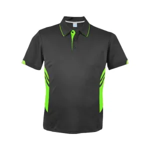 Mens Tasman Polo Slate/Neon Green