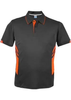 Mens Tasman Polo Slate/Neon Orange