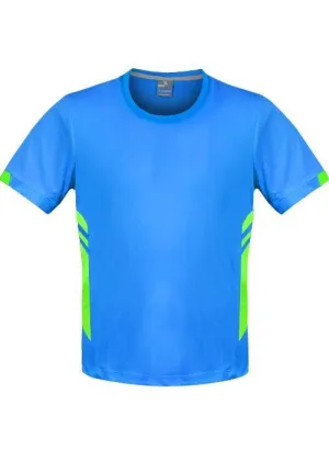 Mens Tasman Tee Cyan/Neon Green