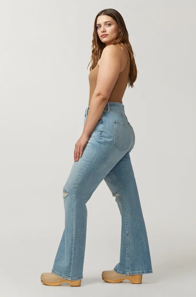 MIA PLUS - FLARE JEANS | BURNOUT