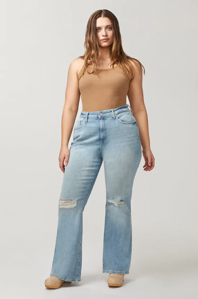 MIA PLUS - FLARE JEANS | BURNOUT