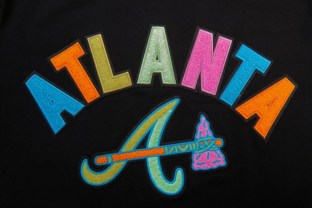 MLB ATLANTA BRAVES WASHED NEON MEN'S TOP (BLACK)