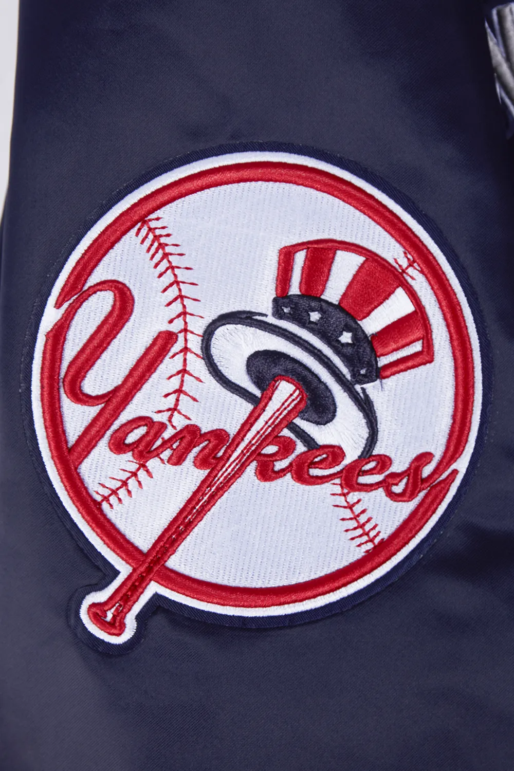 MLB NEW YORK YANKEES SUBLIMATED MEN'S SATIN JACKET-MIDNIGHT SKY (MIDNIGHT NAVY)