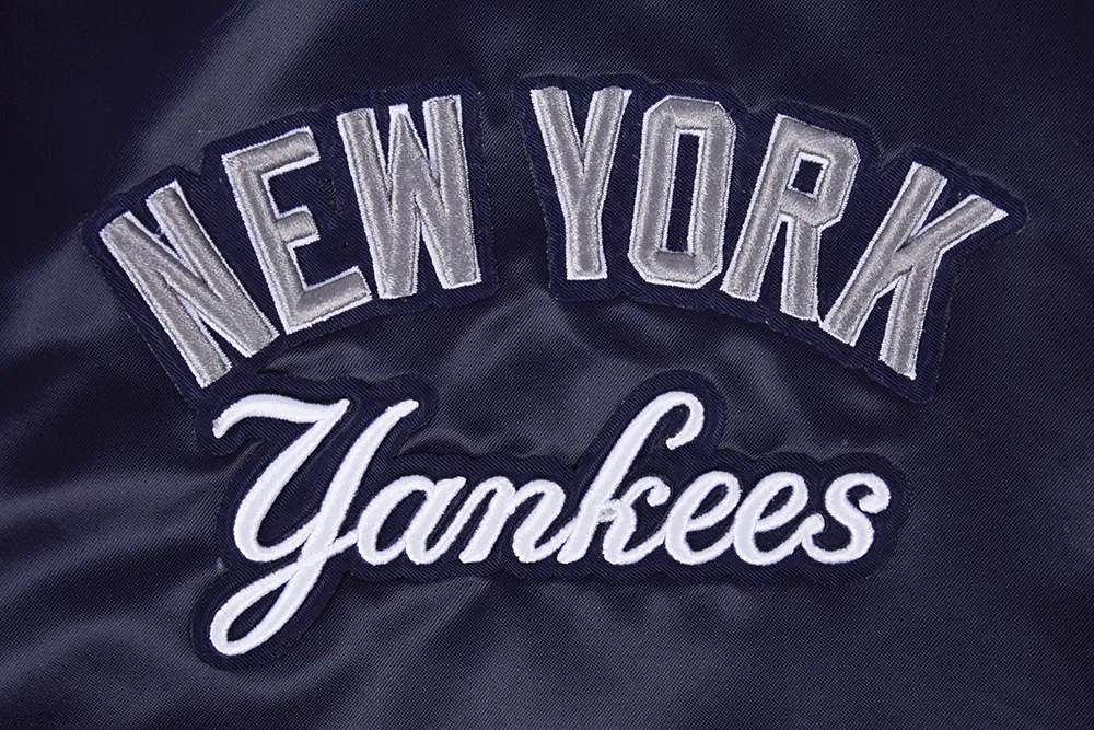 MLB NEW YORK YANKEES SUBLIMATED MEN'S SATIN JACKET-MIDNIGHT SKY (MIDNIGHT NAVY)