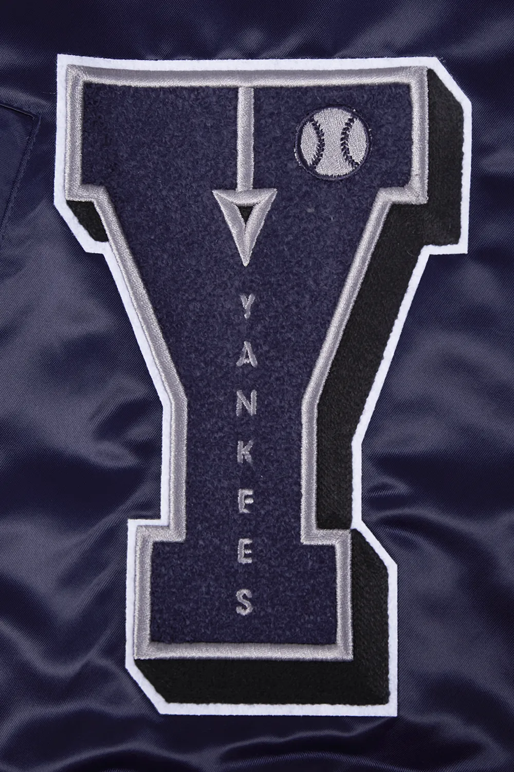 MLB NEW YORK YANKEES SUBLIMATED MEN'S SATIN JACKET-MIDNIGHT SKY (MIDNIGHT NAVY)