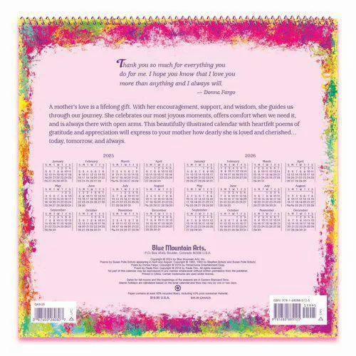 Mom, Thank You for a Lifetime of Love 2025 Calendar