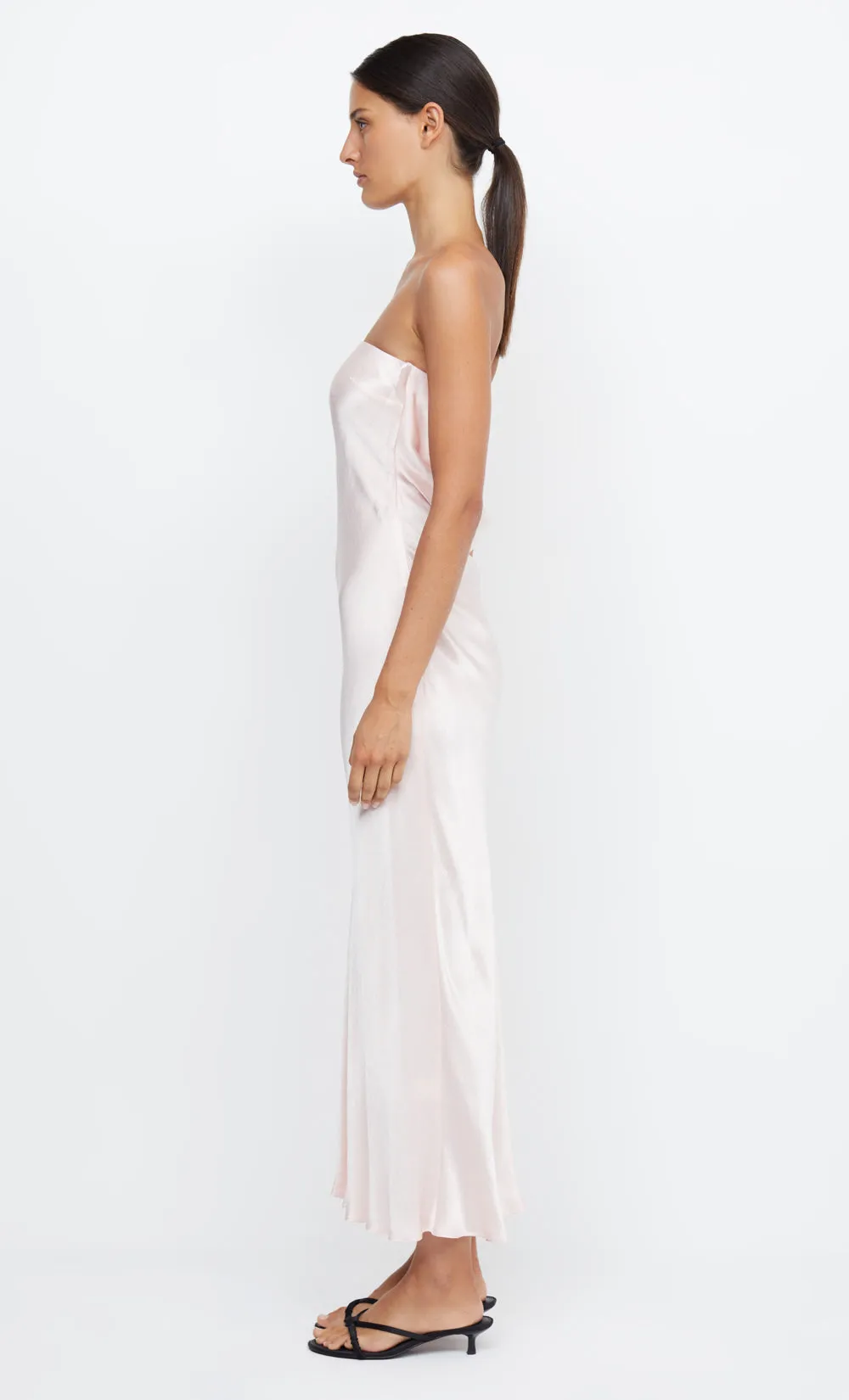 MOON DANCE STRAPLESS DRESS - BLUSH