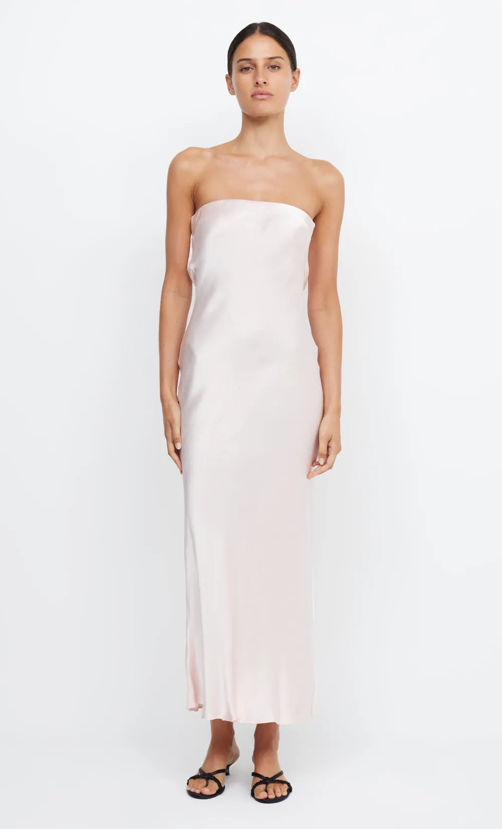 MOON DANCE STRAPLESS DRESS - BLUSH