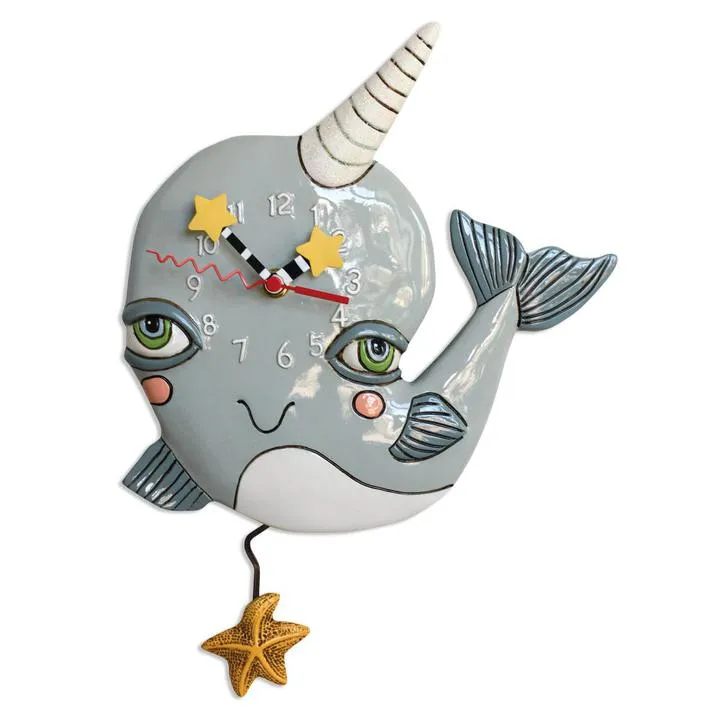 Narly Narwhal Allen Design Clock