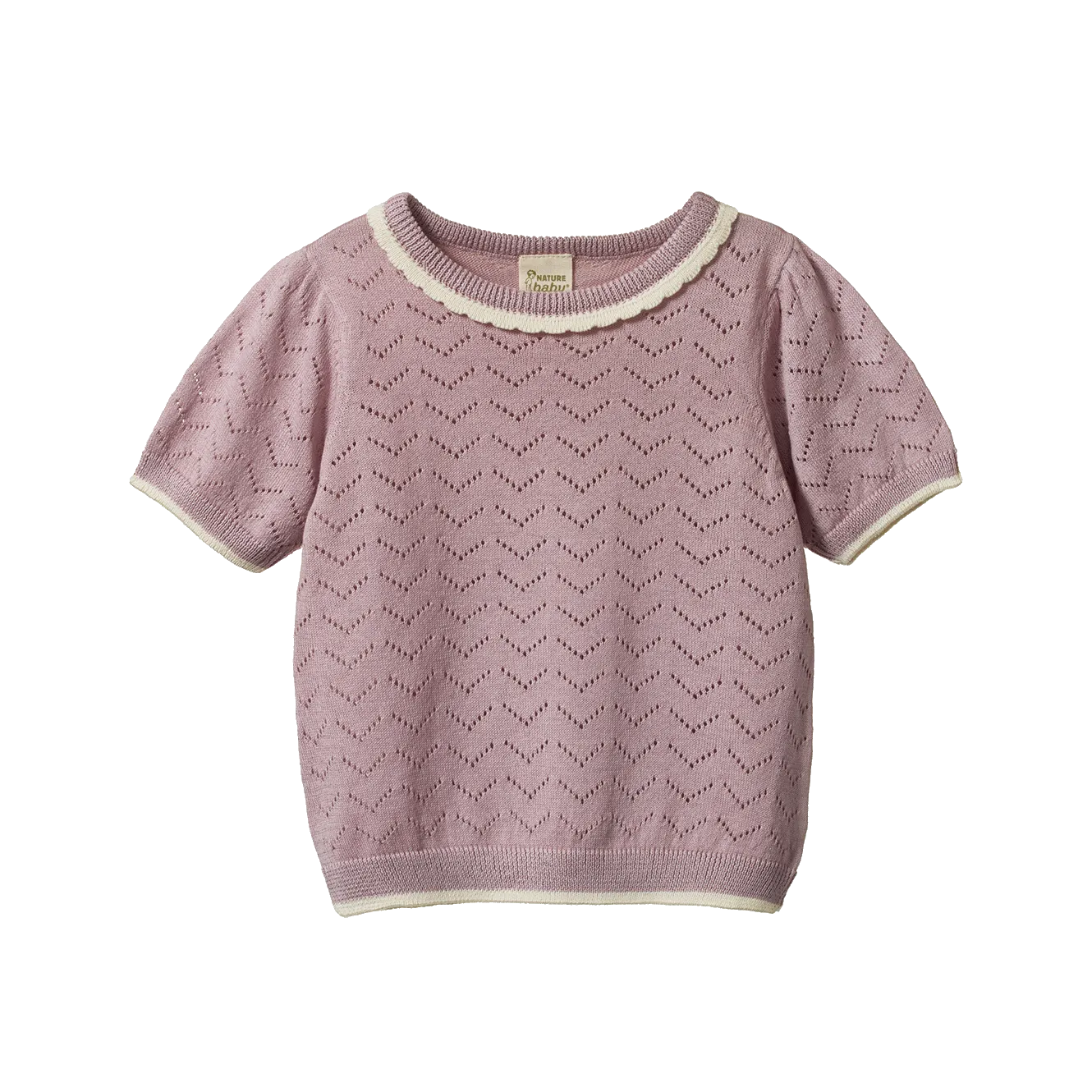 NATURE BABY MAEVE TEE LILAC POINTELLE