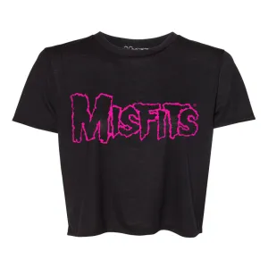 Neon Pink Logo Crop Top