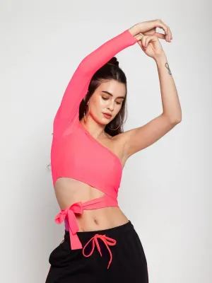 Neon Pink Tie-top