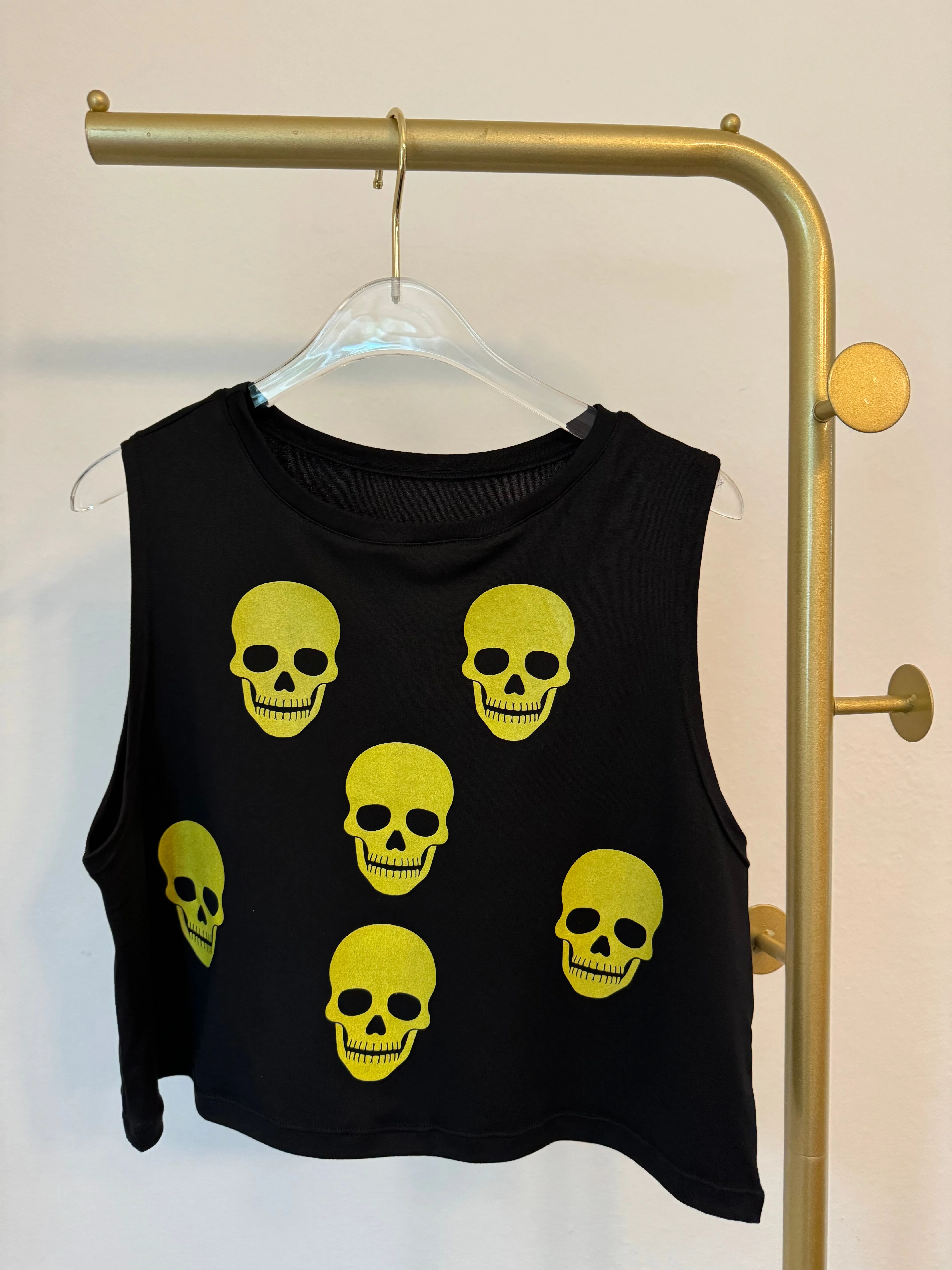 Neon Skulls Crop Top