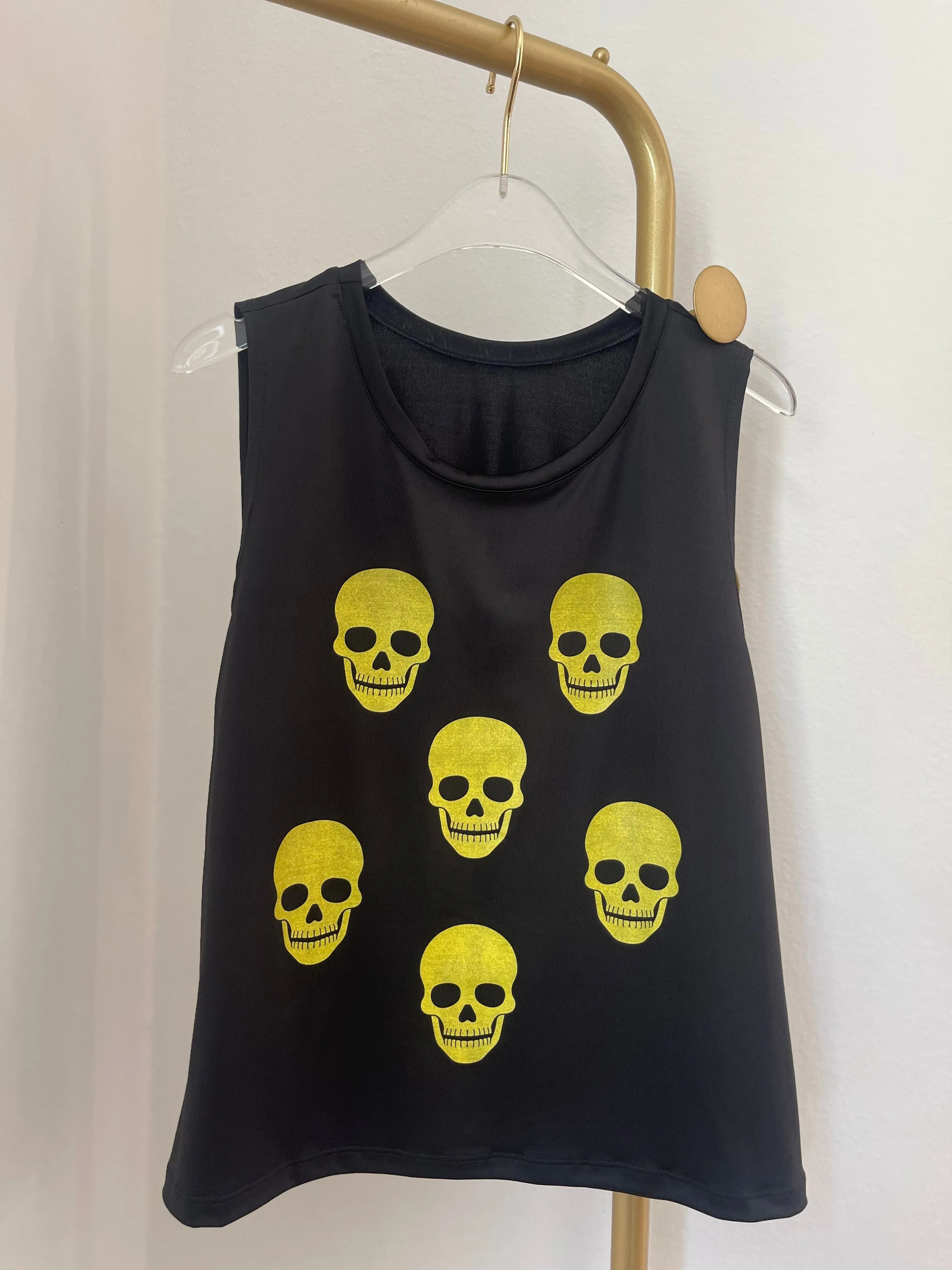 Neon Skulls Long Top