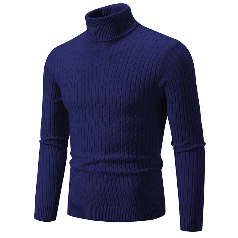 Neue Männer High Neck Pullover Casual Turtleneck Sweatwear Wolle Herren Winter Outdoor Tops