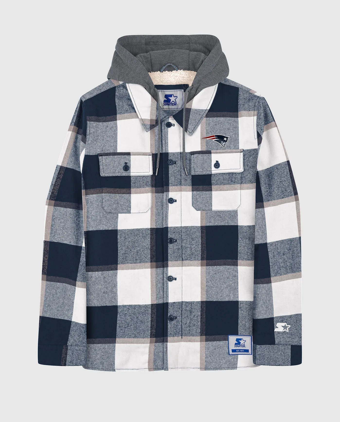 New England Patriots Sherpa Lined Plaid Jacket