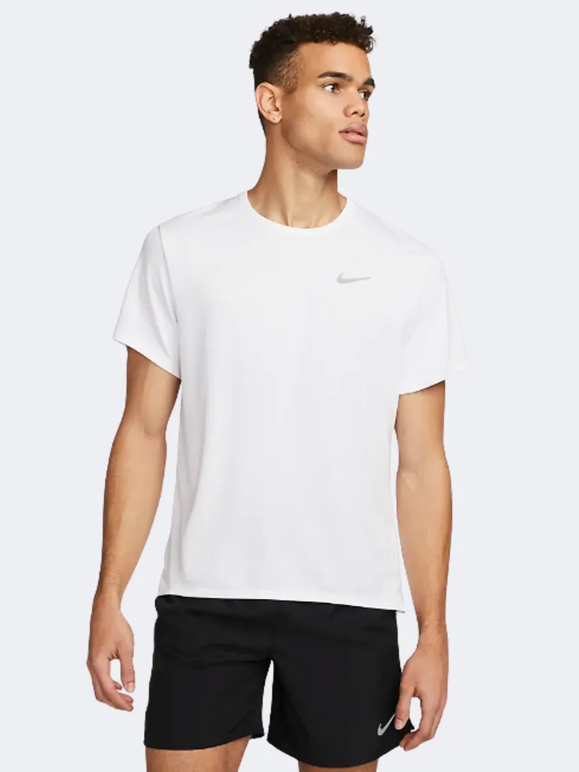 Nike Dri-Fit Uv Miler Men Running T-Shirt White