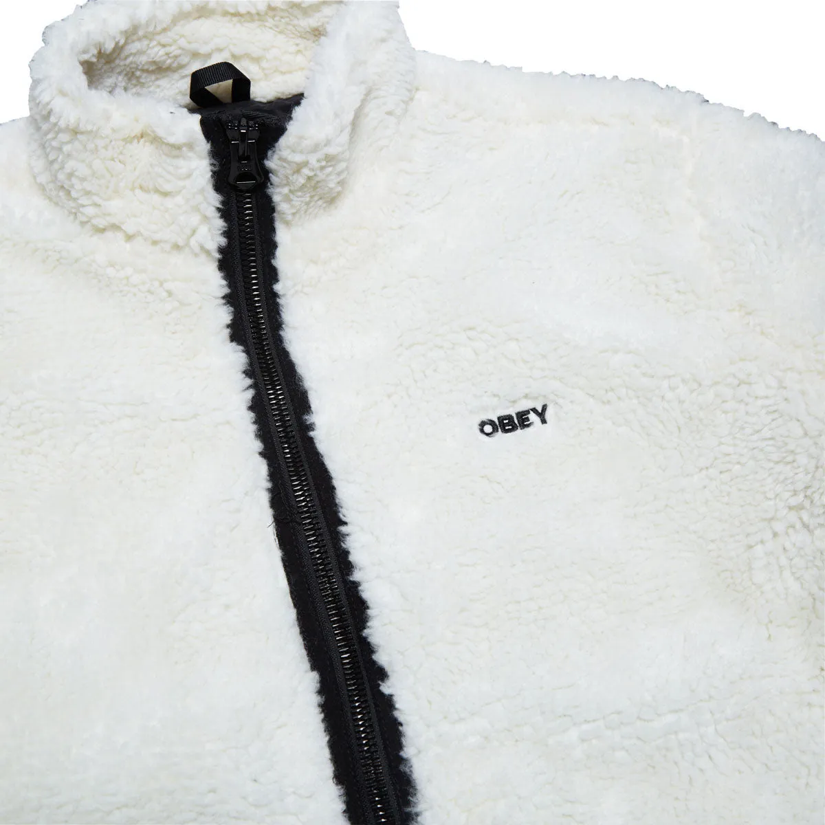 Obey Icon Face Sherpa Jacket - Unbleached