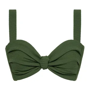 Olive Micro Scrunch Hayden Bikini Top