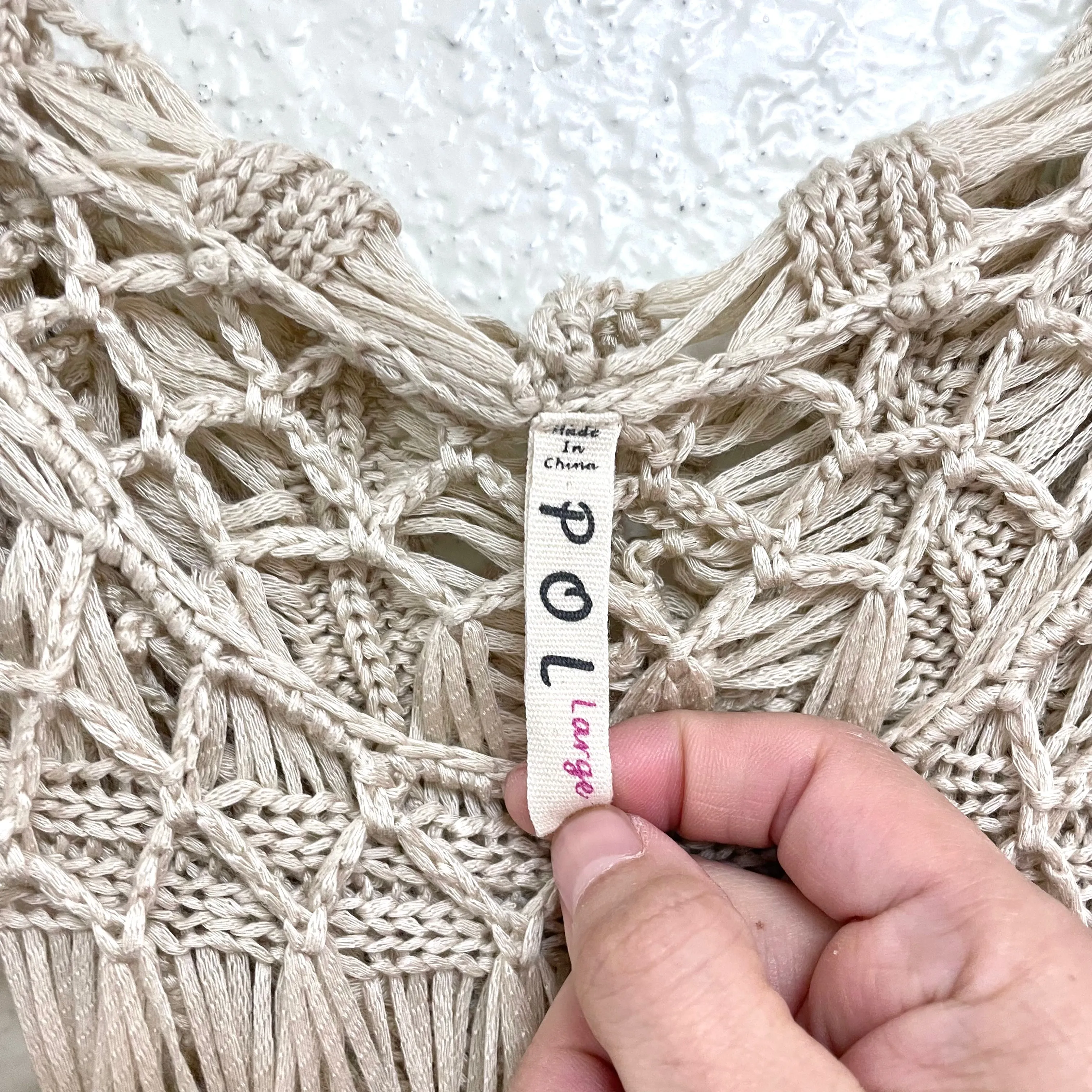 Open Knit Crochet Top