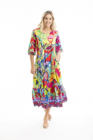 Orientique Flattering Rayon Dress