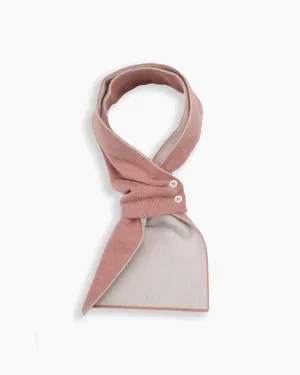 Pale Pink & White Cashmere Mini Scarf