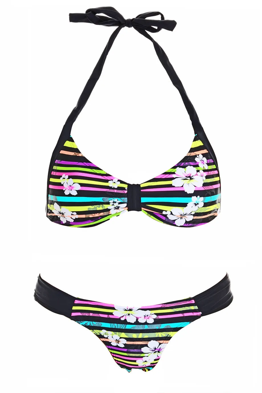 PANAMA Black Striped Bikini