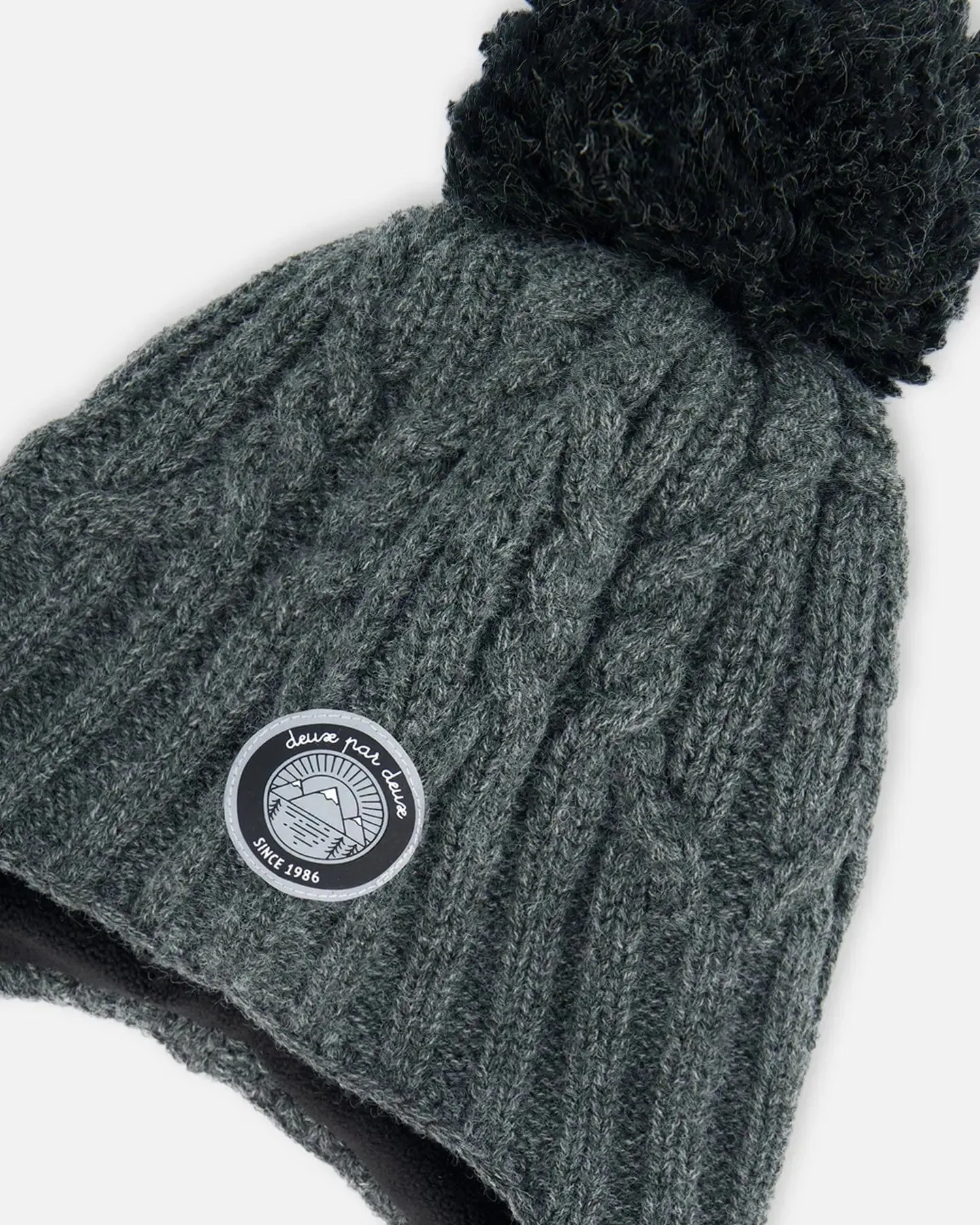 Peruvian Knit Hat Dark Gray