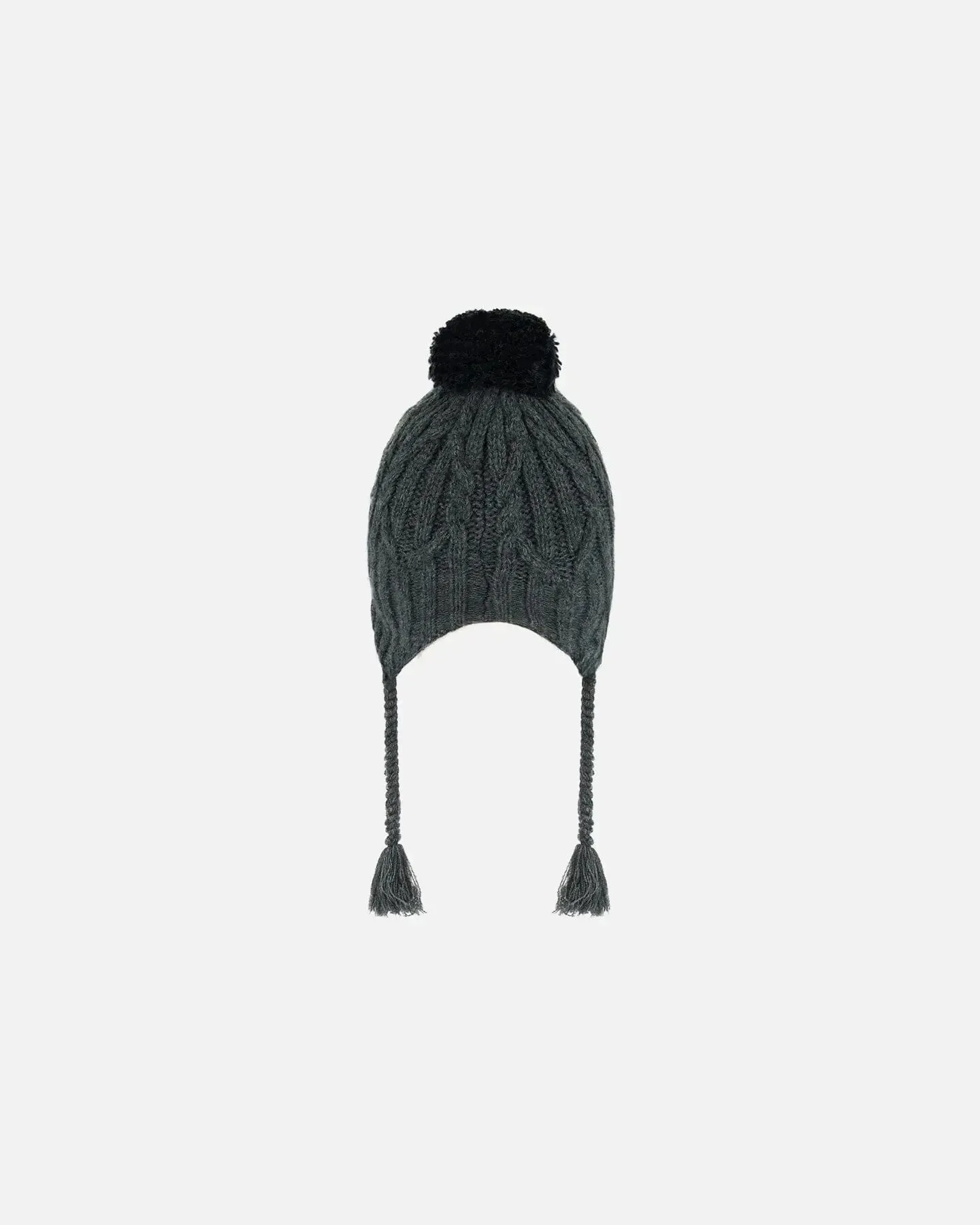 Peruvian Knit Hat Dark Gray