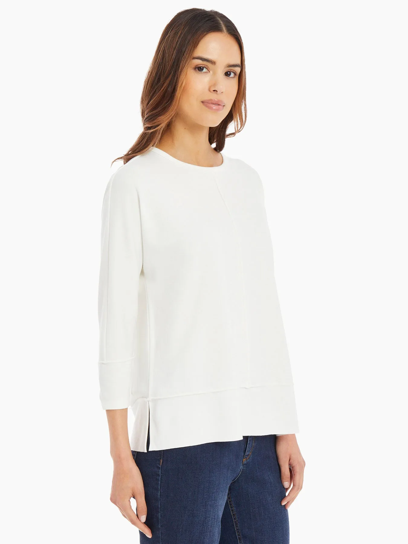 Plus Size Seam Detail Dolman Tunic