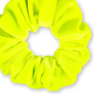 Plush Velvet Scrunchie Available in 3 Sizes Made in the USA Neon Yellow