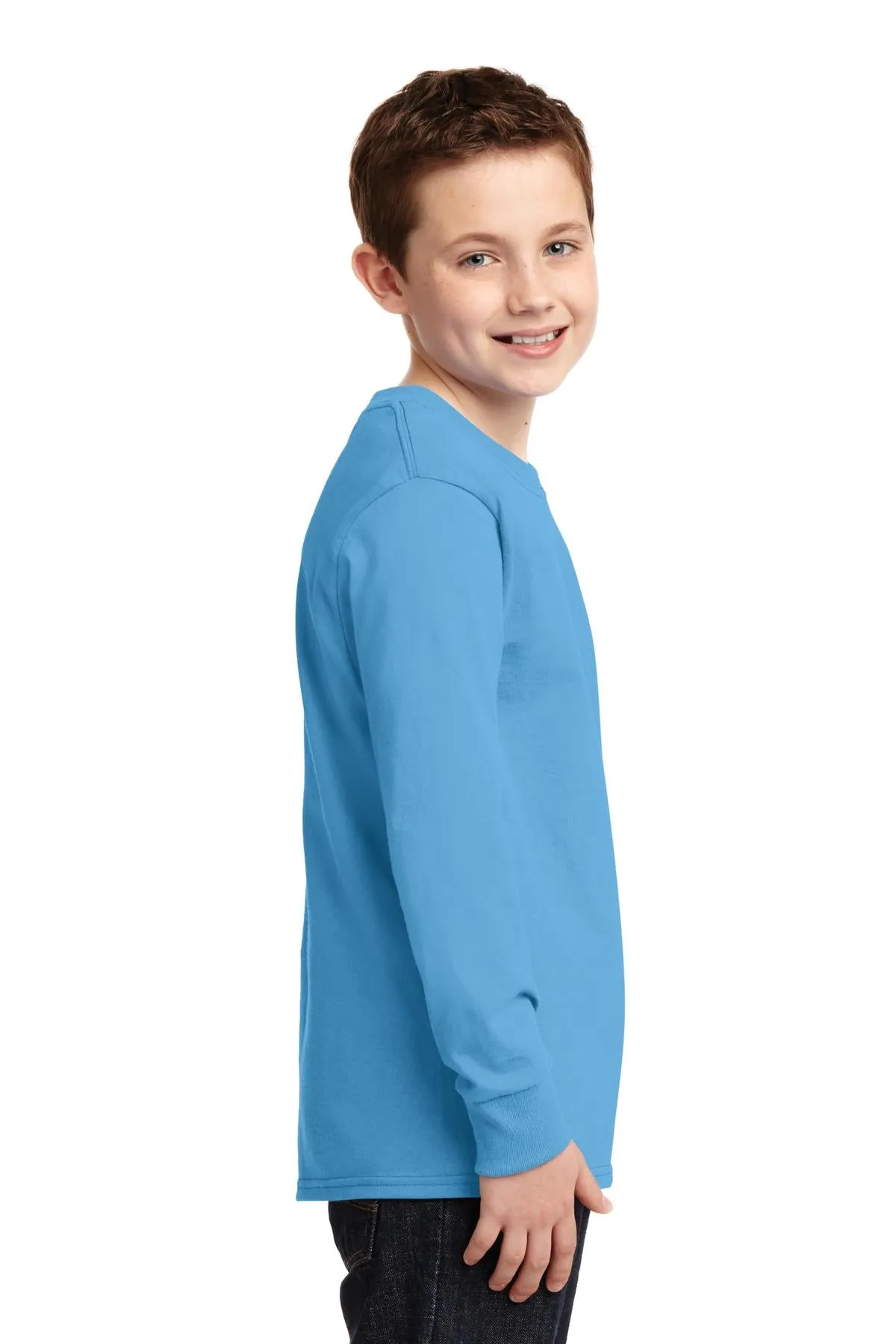 Port & Company® Youth Long Sleeve Core Cotton Tee. PC54YLS