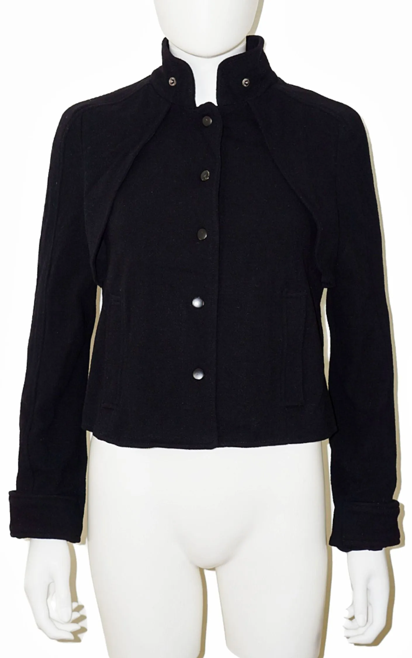 PROENZA SCHOULER Black Stand Collar Tailored Jacket