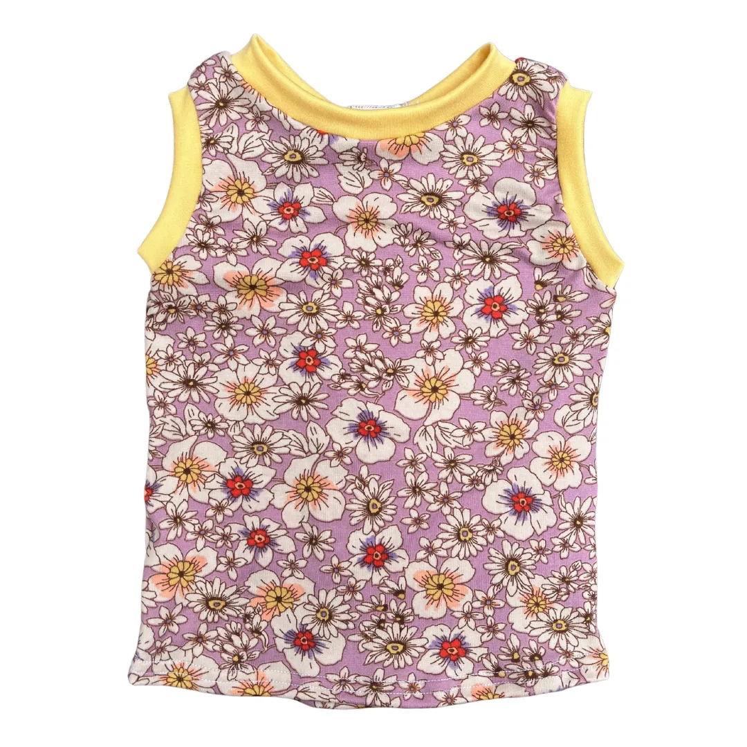 Purple Floral Tank Top