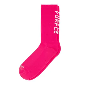 Purple Sock (Neon Pink) - PA1001NPWH124