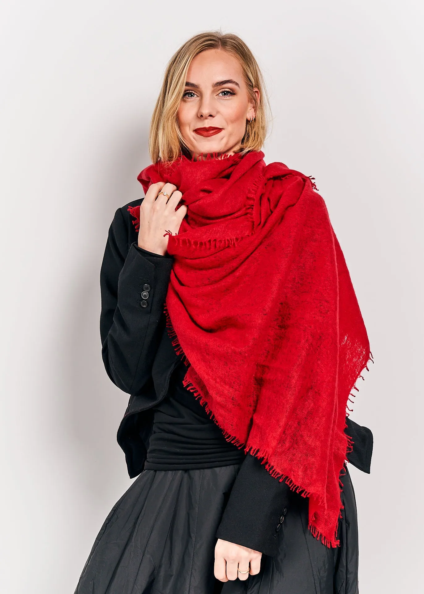 Purschoen Shawl Red Chili Red