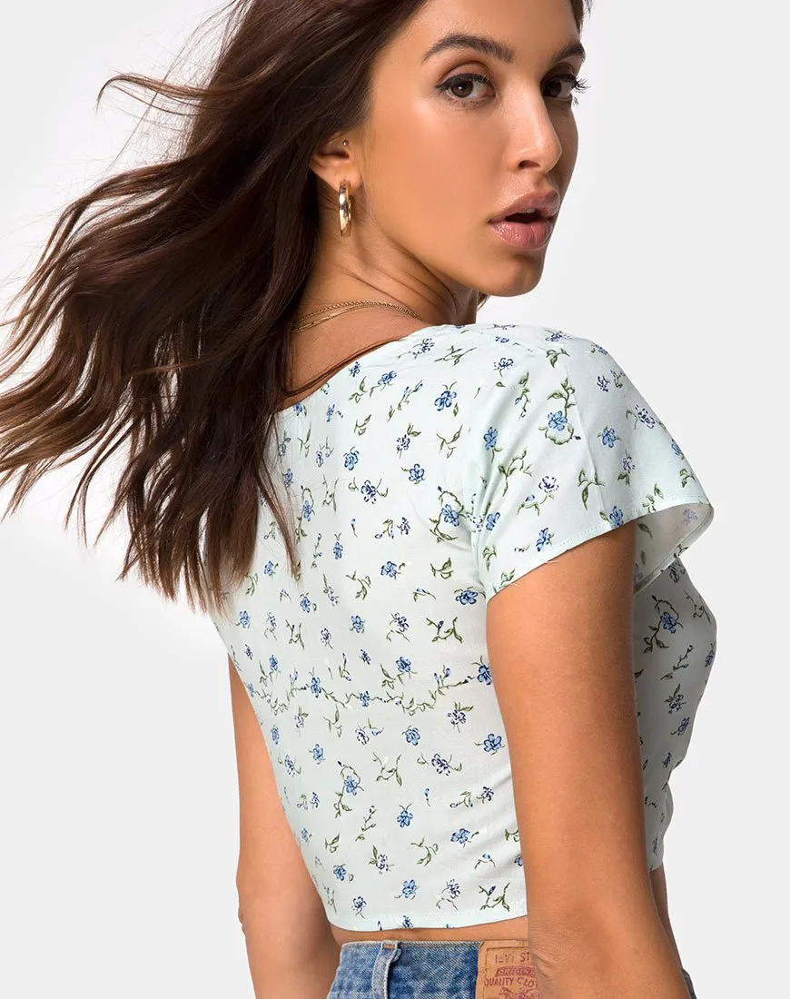 Raeto Top in Pretty Petal Green