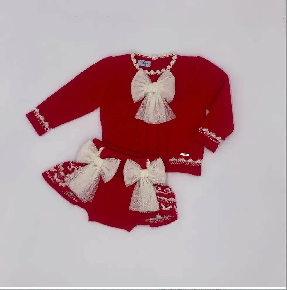 Red Holiday Knit Set