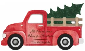 Red Truck With Tree