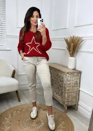 Regina Red Star Sweater