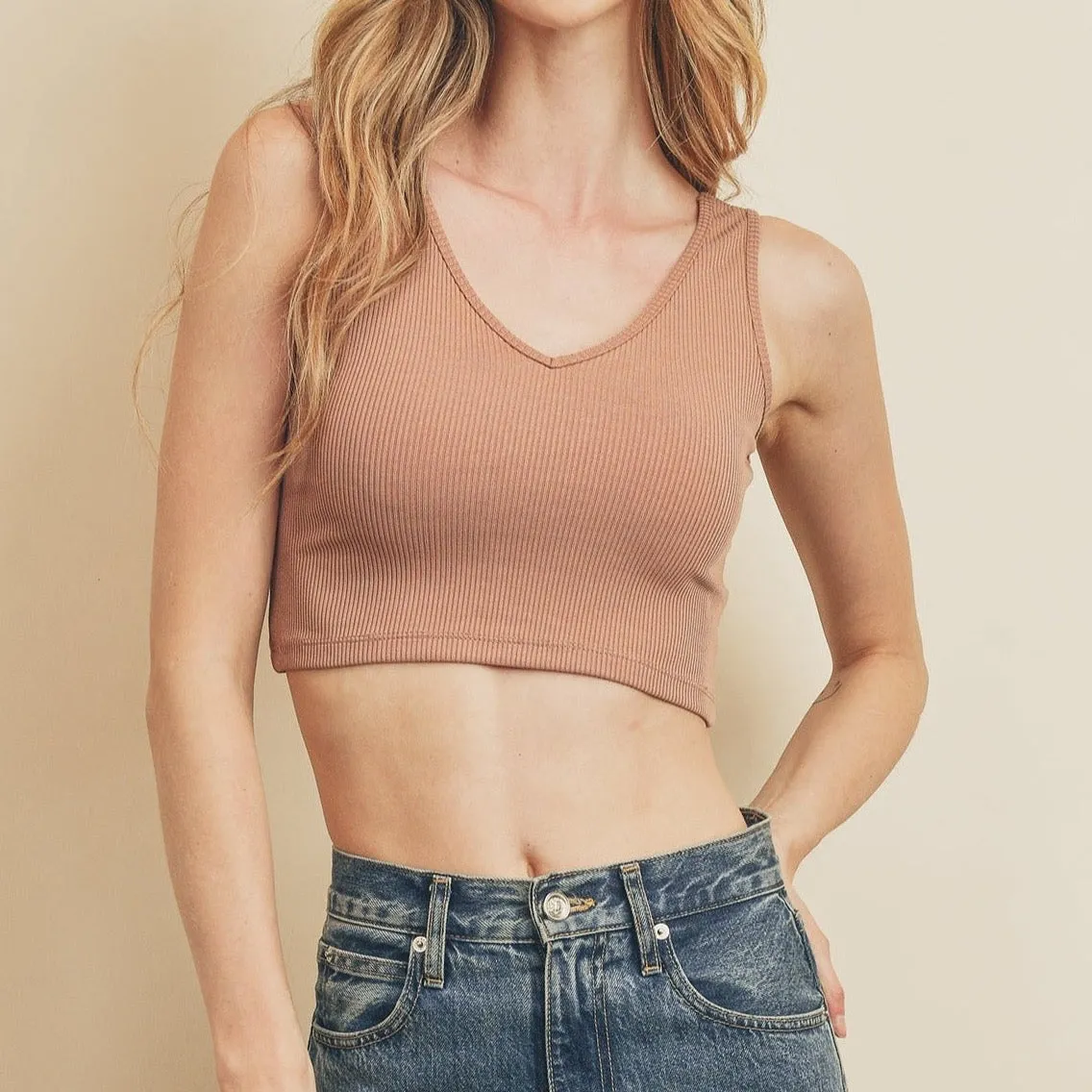 Ribbed Knit Crop Top