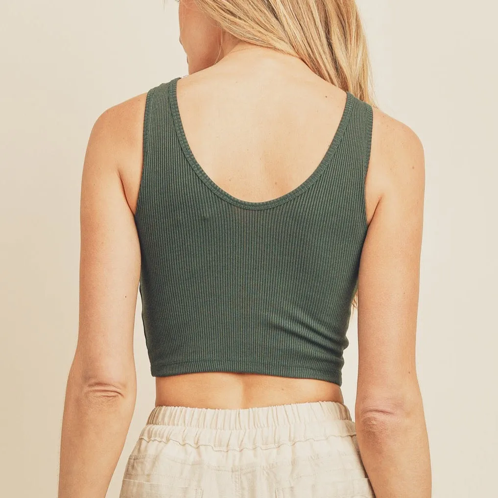 Ribbed Knit Crop Top