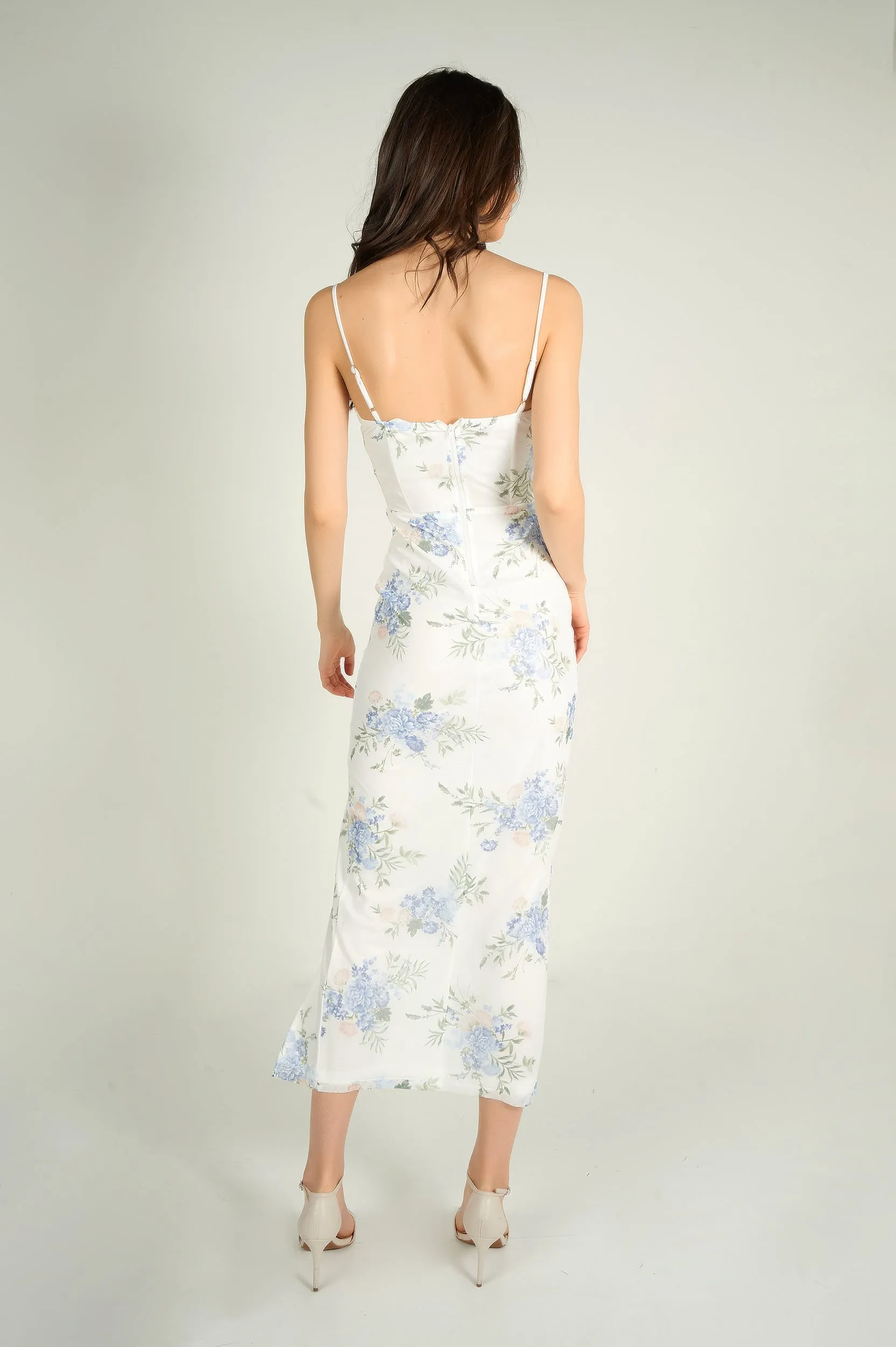 Robe maxi fleurie - CD41204 - (E-B15)