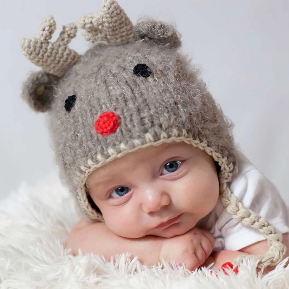 Rudolph Reindeer Beanie Hat -Huggalugs