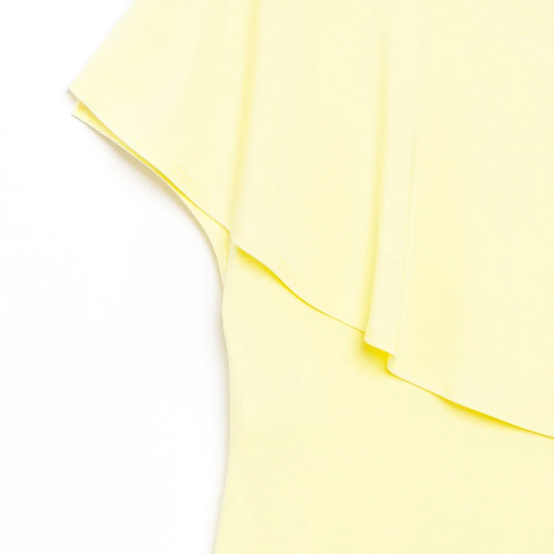 Ruffle Overlay Top - Yellow - Final Sale!