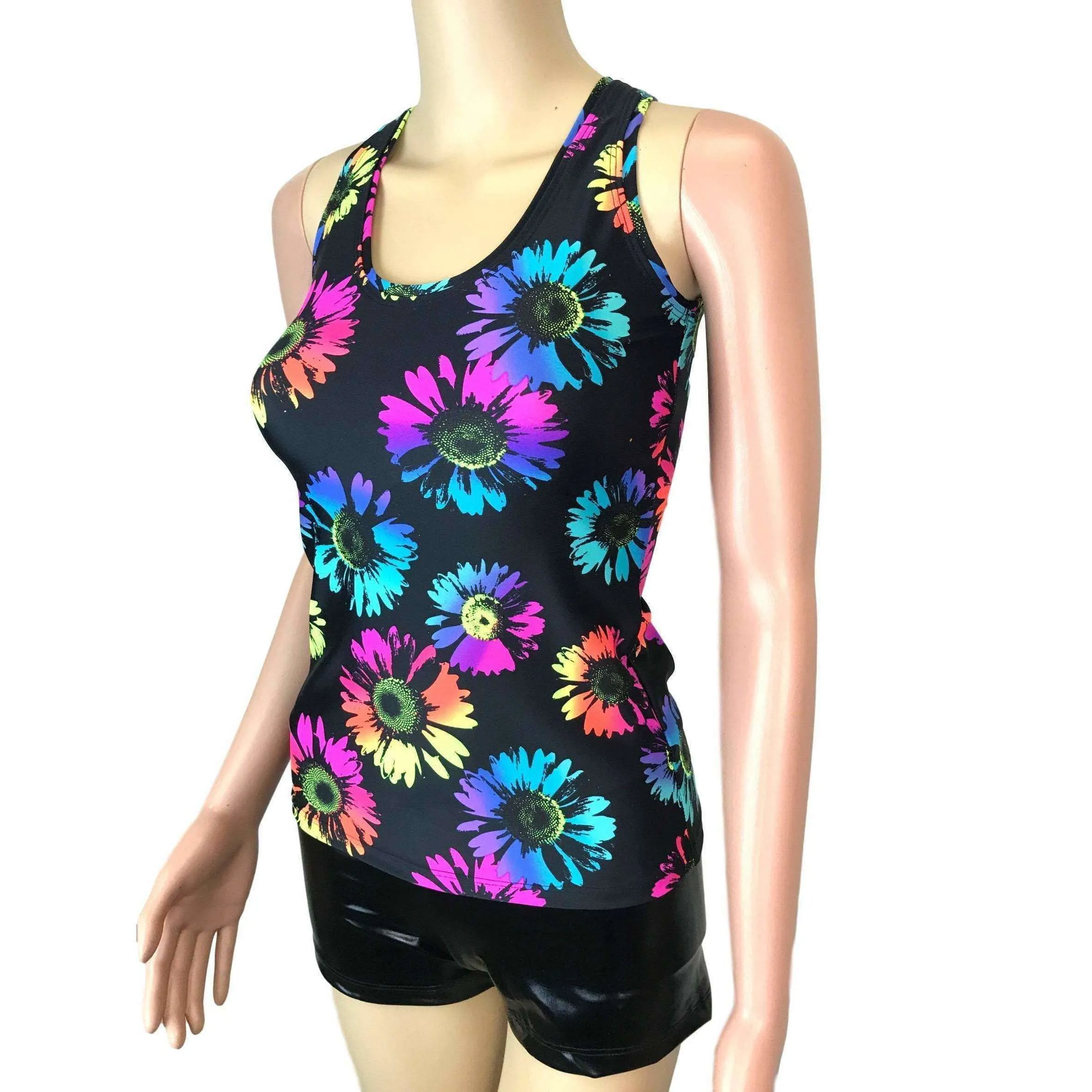 SALE  - Full Length Tank Top - Electric Daisy Neon