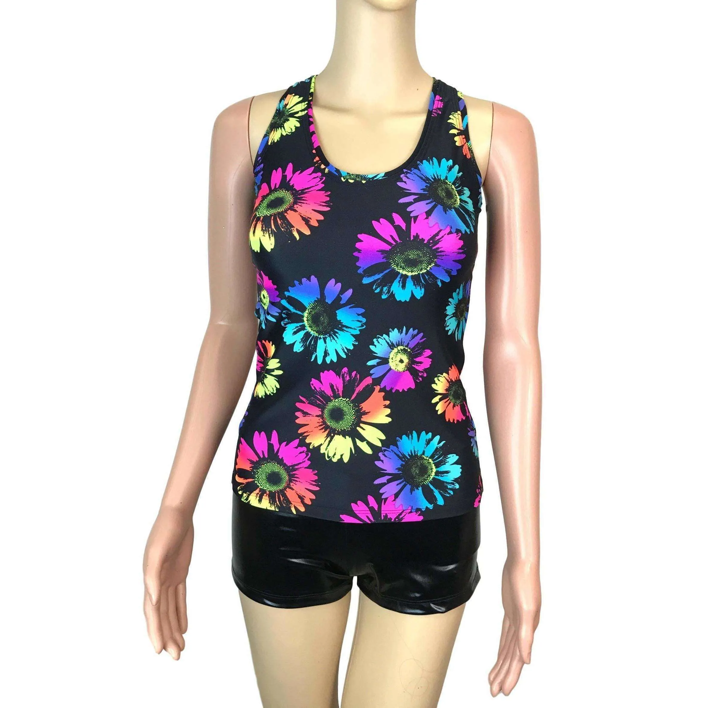 SALE  - Full Length Tank Top - Electric Daisy Neon