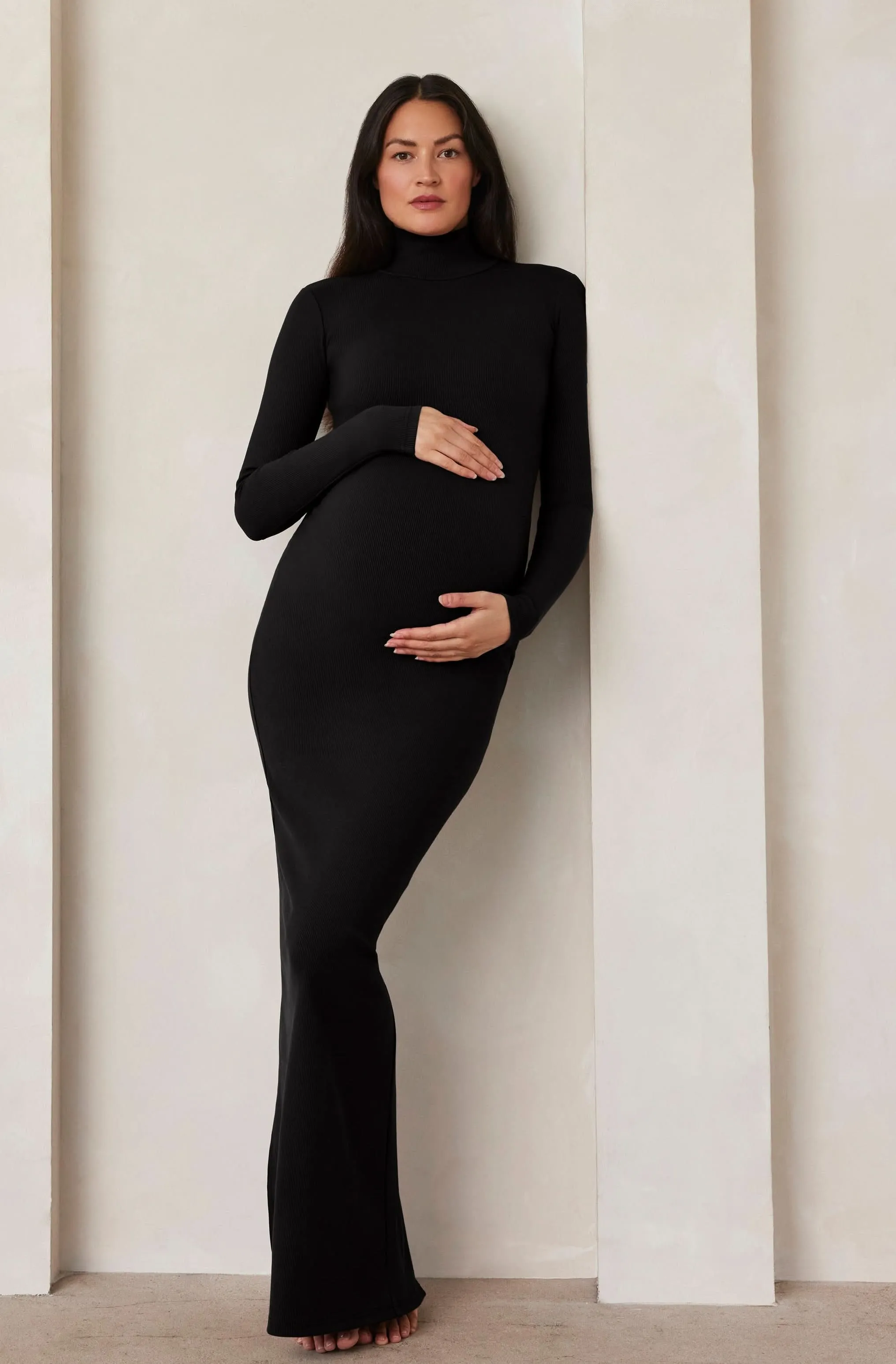 Sculpting Rib Long Sleeve Dress