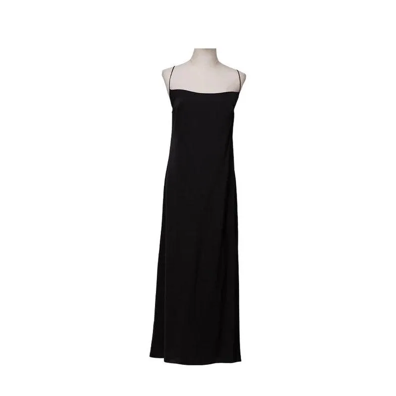 Sergey Soroka x On Course Black Maxi Slip Dress | US 6