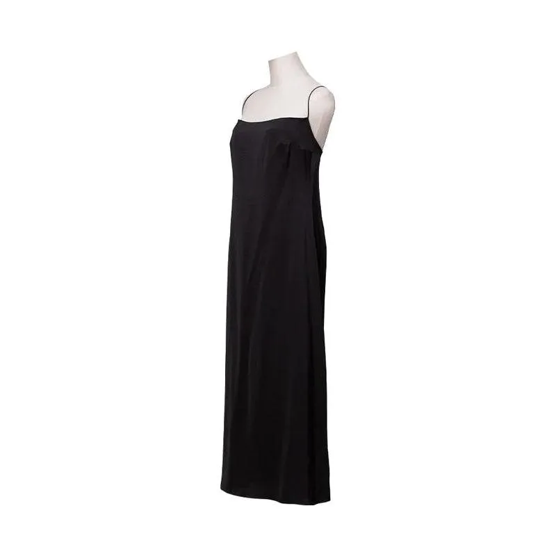 Sergey Soroka x On Course Black Maxi Slip Dress | US 6